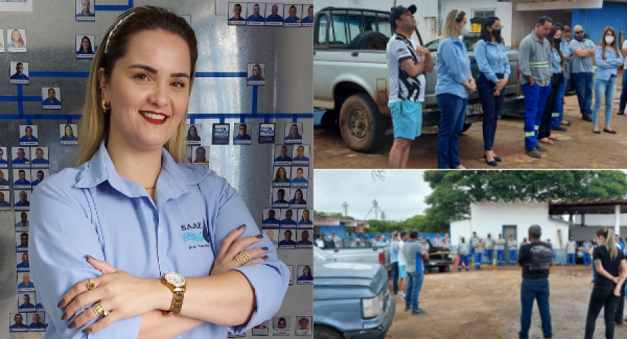 PREFEITO HIDERALDO APRESENTA NOVA DIRETORA SUPERINTENDENTE INTERINA DO SAAE AOS SERVIDORES DA AUTARQUIA