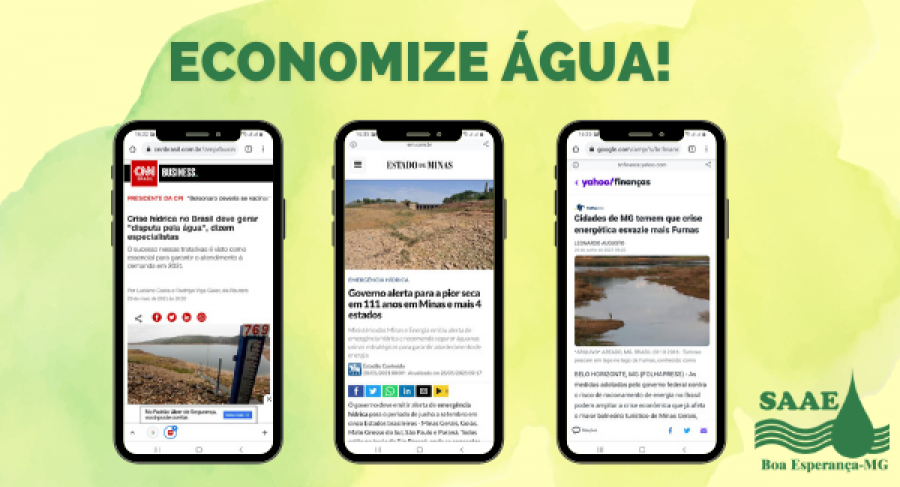 GOVERNO ALERTA CRISE HÍDRICA: ECONOMIZE ÁGUA!