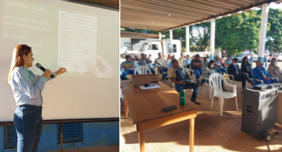 DIA MUNDIAL DA SAÚDE E SEGURANÇA NO TRABALHO: SERVIDORAS DO SAAE APRESENTAM AÇÕES EXECUTADAS DURANTE O ANO ÀS DEMAIS EQUIPES DA AUTARQUIA